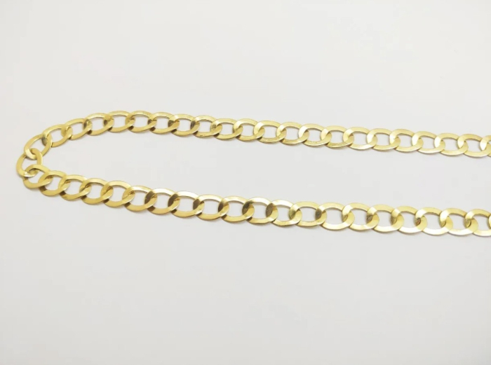 Cordão Em Ouro 18k Laminado Elos Redondos Feminino 