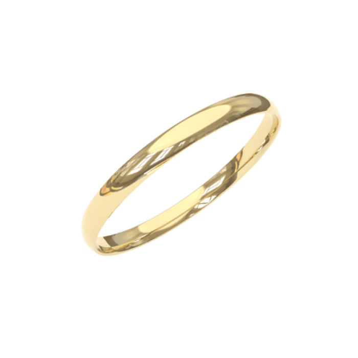 Aliança de Casamento Tradicional Lisa em Ouro 18K 2.2mm