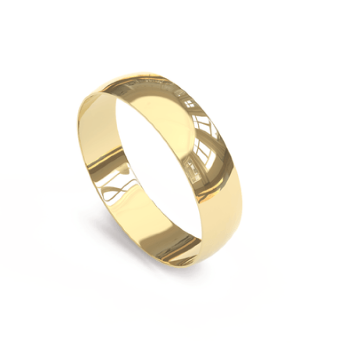 Aliança de Noivado em Ouro 18K Liso 7mm