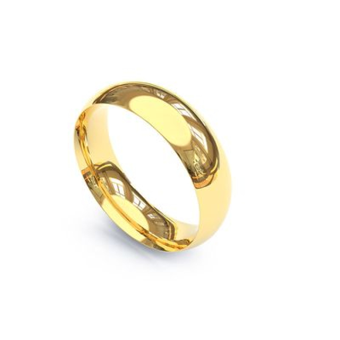 Aliança de Casamento em Ouro 18K Anatômica 7mm 