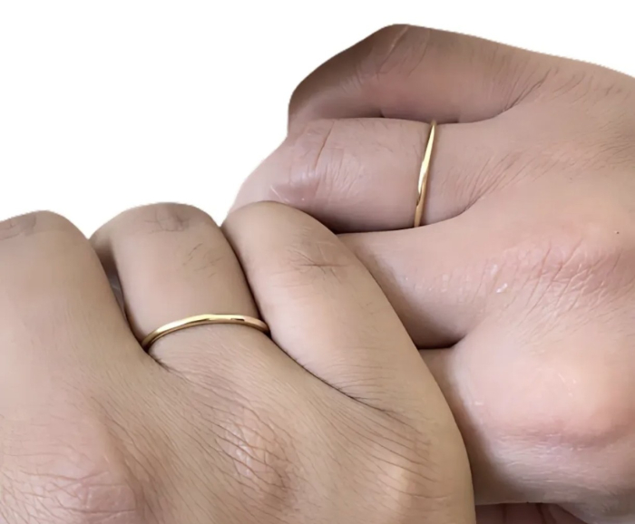 Alianças em Ouro 18k Redonda 1mm
